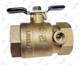  1 1/4" Tapped Ball Valve
